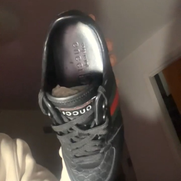 Red, Black, and Green Gucci Shoes - Picture 6 of 7